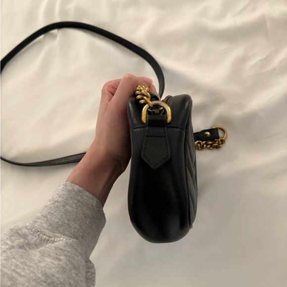 Authentic Gucci Black Mini GG Marmont Camera Bag EUC - Picture 12 of 15